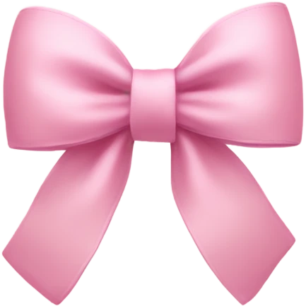 light pink bow on light pink bow emoji