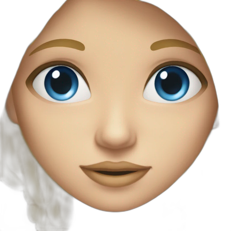 Blonde girl blue eyes with bikini emoji