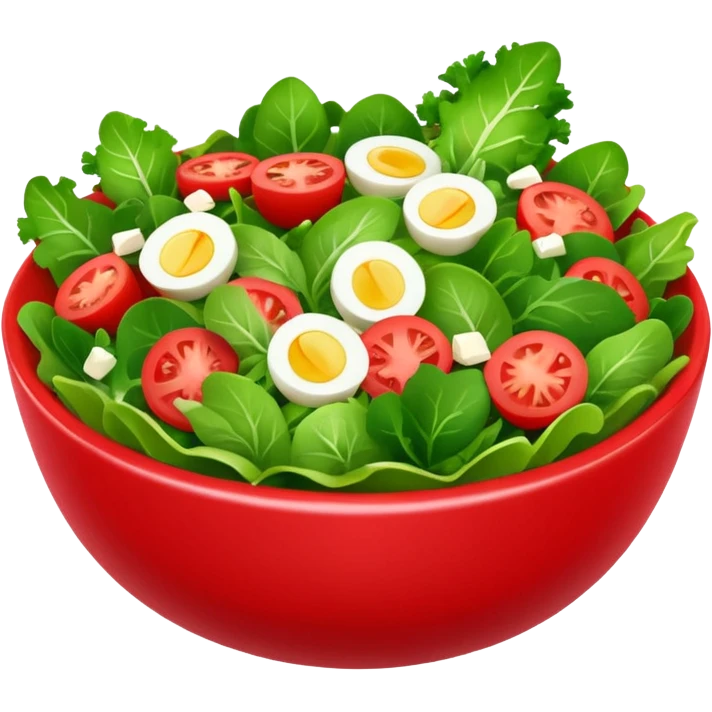 salad in red bowl emoji