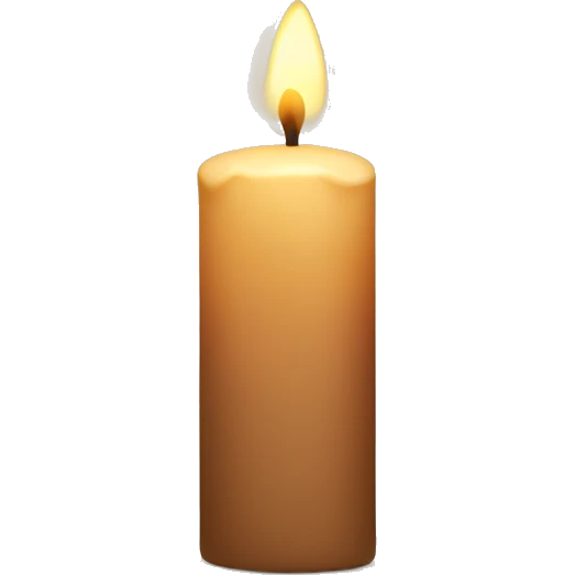 Light brown candle emoji
