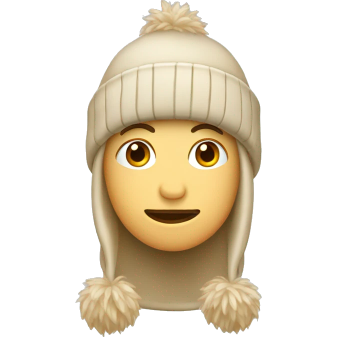 beige winter hat emoji