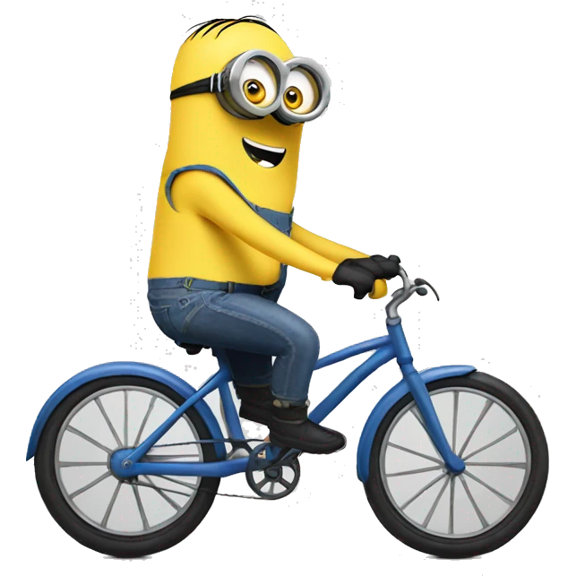 Minion on a bike emoji