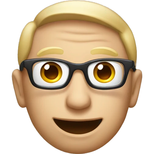 mijter en emoji met sor en bril emoji