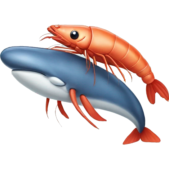 Shrimp and whale  emoji