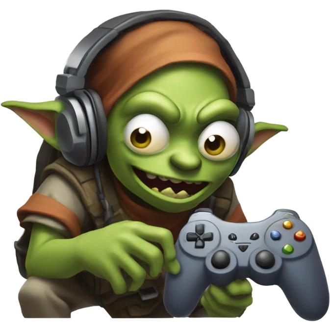 Goblin playing os5 emoji