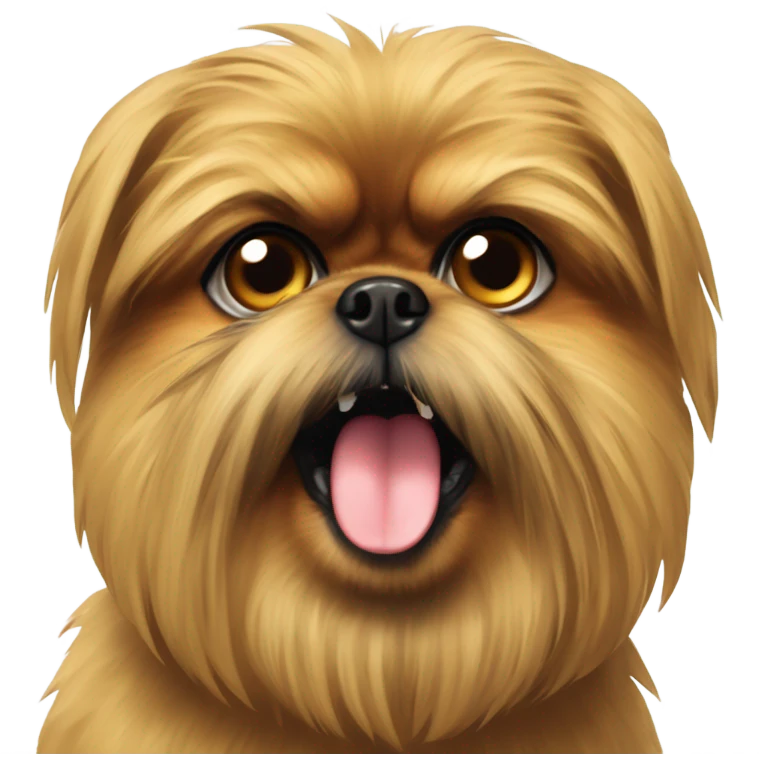 Angry wild Brussels Griffon mixed with Pomeranian emoji