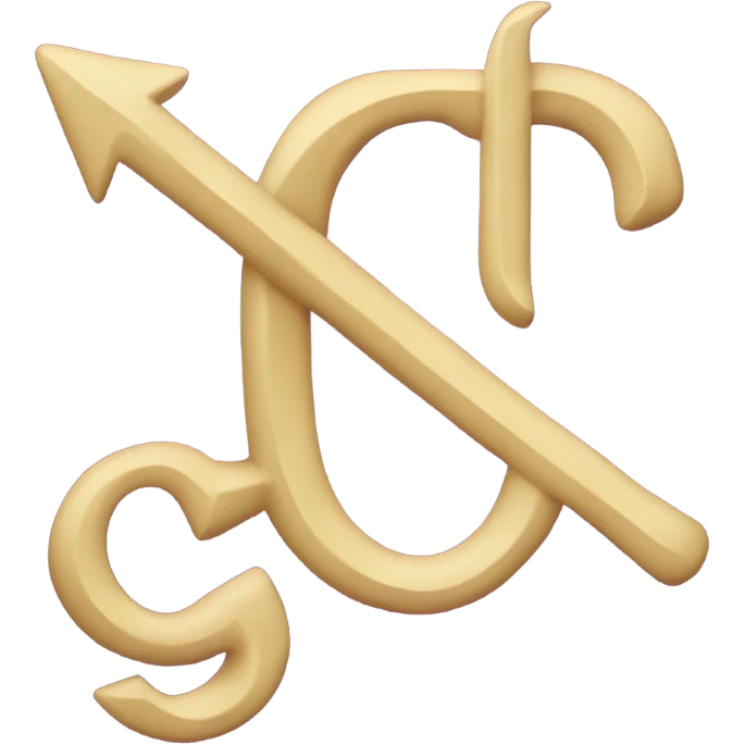 the letter S with arrows running through it horizontally and vertically  emoji