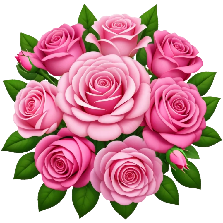 Huge pink flower bouquet with different  flowers and pink tones and roses emoji