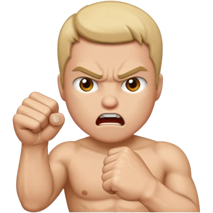 Emojis con el puño cerrado y molesto para pelear emoji