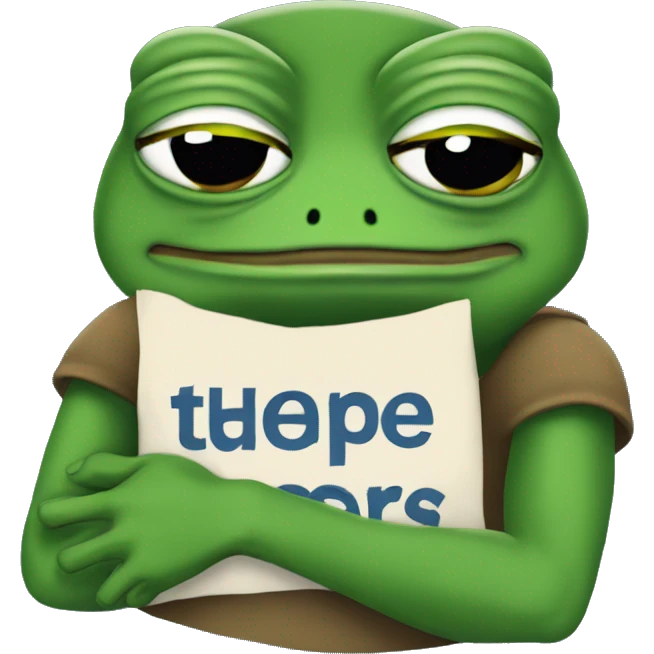 Pepe frog hugging seekers alliance text emoji