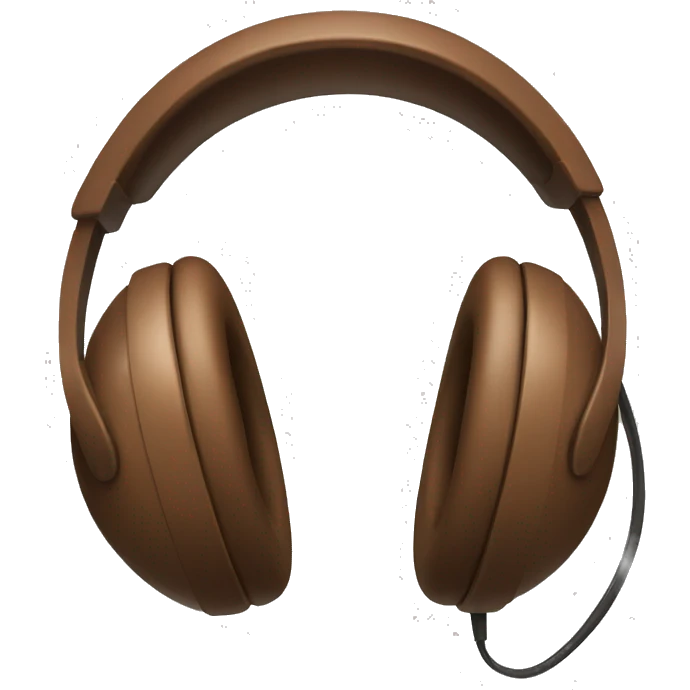 Brown headphones emoji