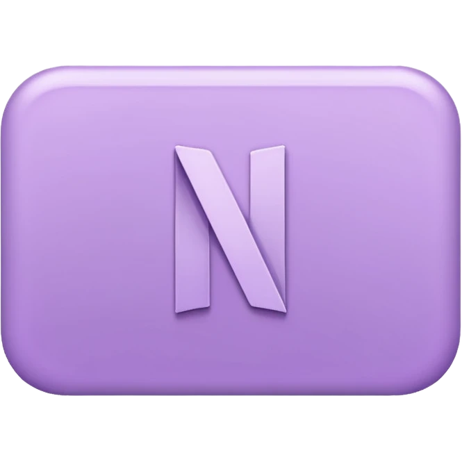 Netflix aesthetic "N" logo in pastel purples emoji