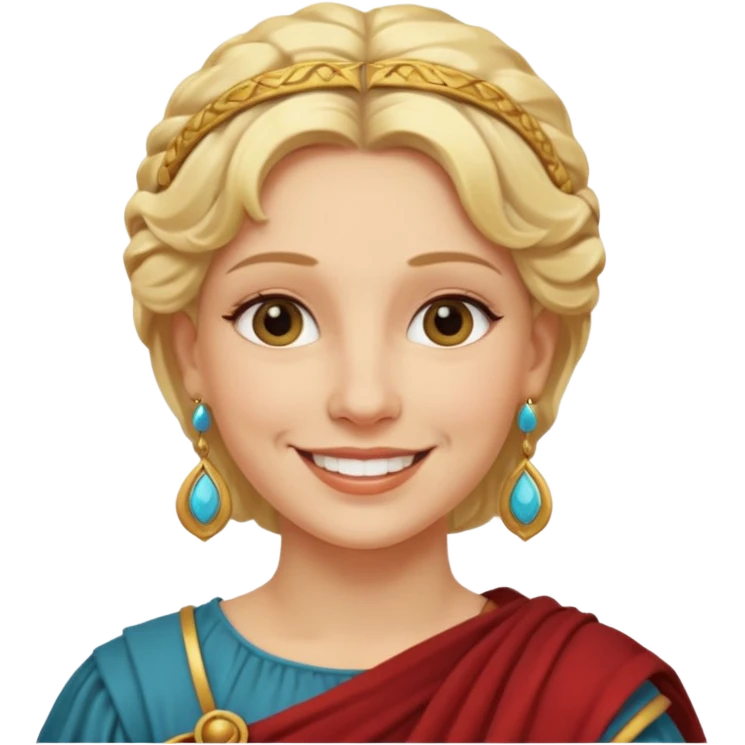 Ancient Roman woman with earrings and blonde hair emoji