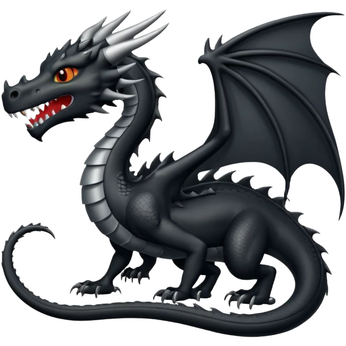 Dragón negro emoji