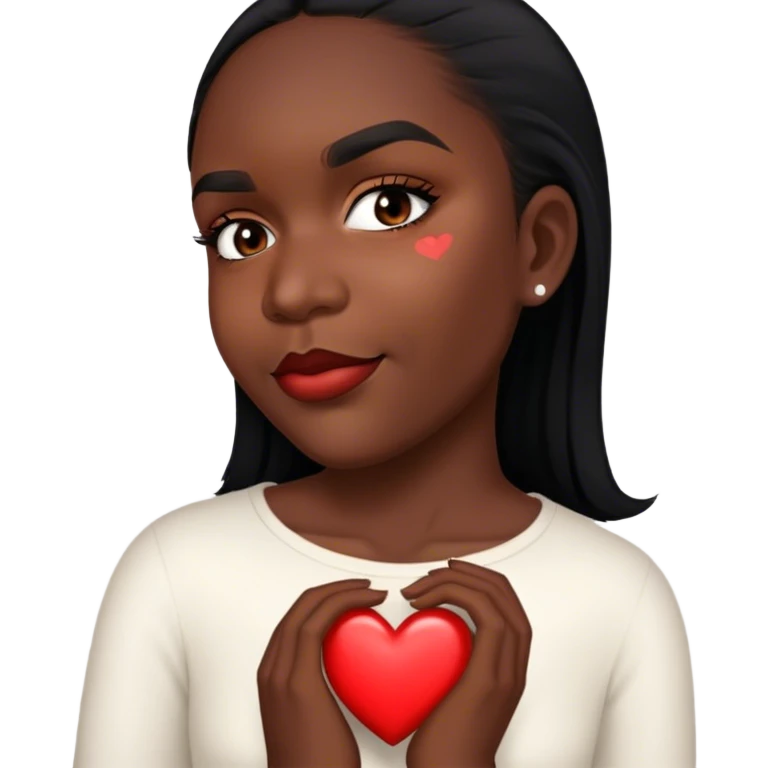 She give heart because she is Lovely  emoji