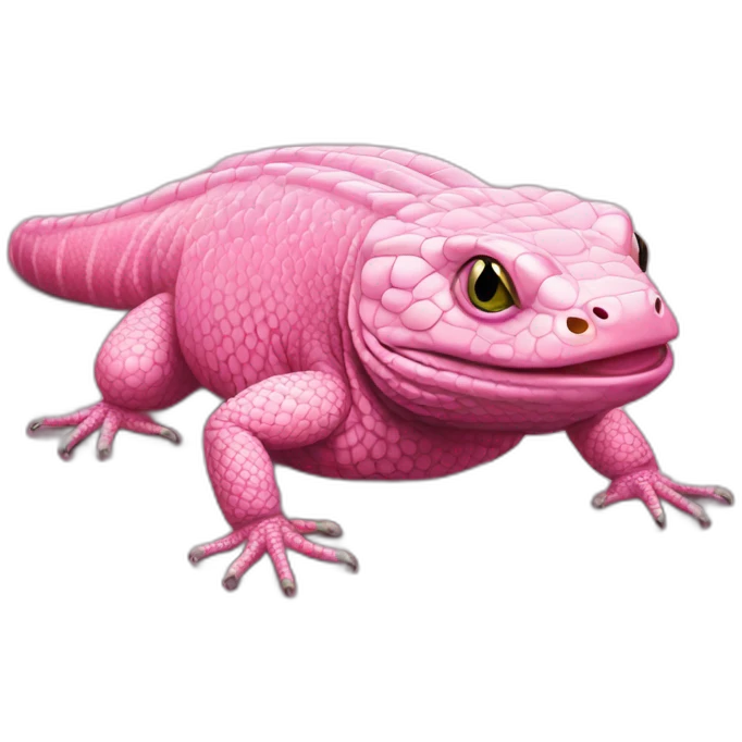 fat tegu lizard pink cash emoji