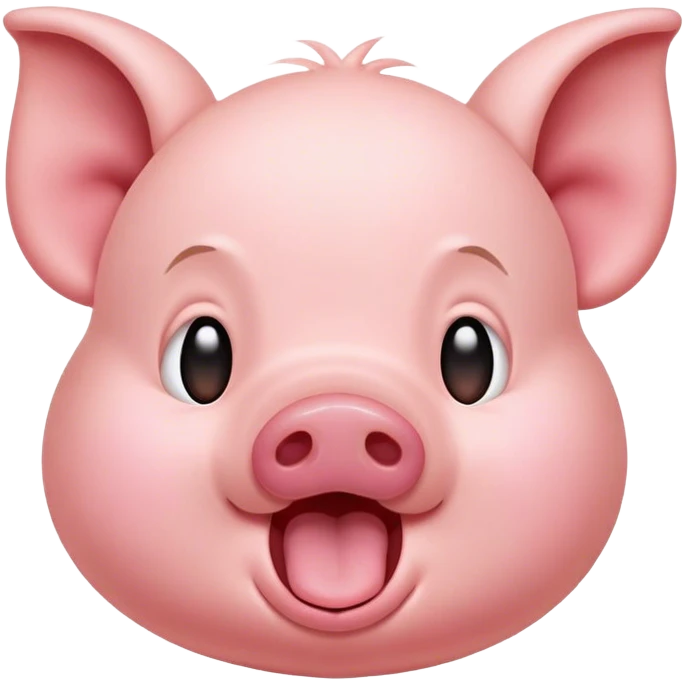 Cinematic Cute Yawning Piglet Portrait Emoji, Head tilted slightly with a dramatic, wide-open yawn, showcasing a soft, delicate rosy-pink hide with tiny droopy ears, round beady eyes barely open in drowsy contentment, Simplified yet irresistibly adorable features, highly detailed, glowing with a soft, cozy glow, high shine, relaxed yet expressive, stylized with a touch of playful whimsy, bright and endearing, soft glowing outline, capturing the essence of a sleepy yet affectionate piglet, so drowsy it feels like it could stretch out of the screen and curl up for a nap! emoji