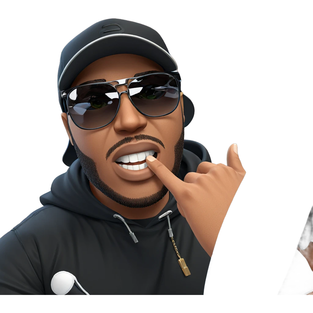cool guy in baseball cap emoji