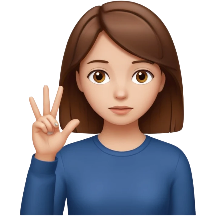 A girl tapping her fingers together emoji