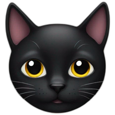 black cat face emoji