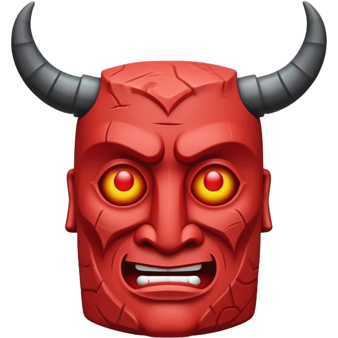 The devil emoji but it's also the moai statue emoji emoji