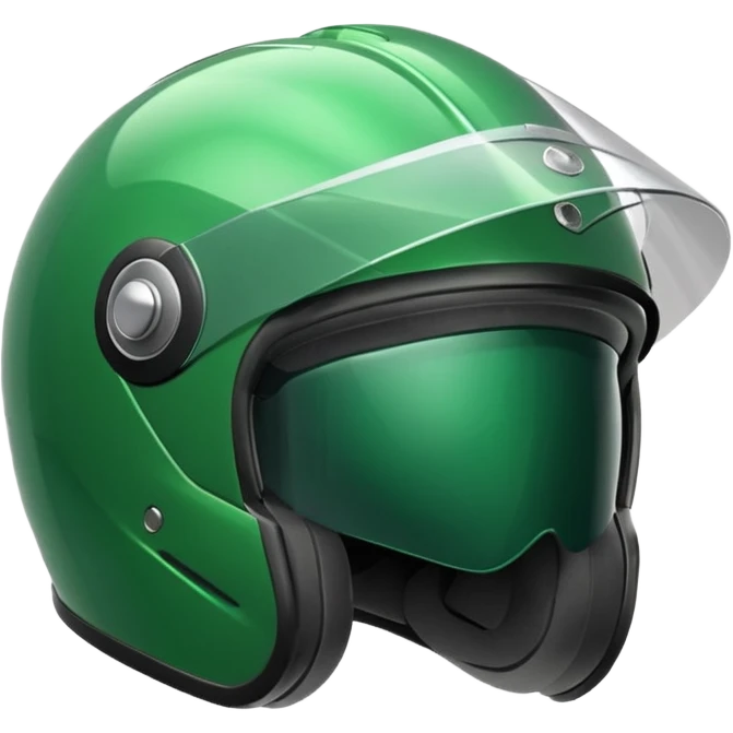green motorcycle helmet emoji
