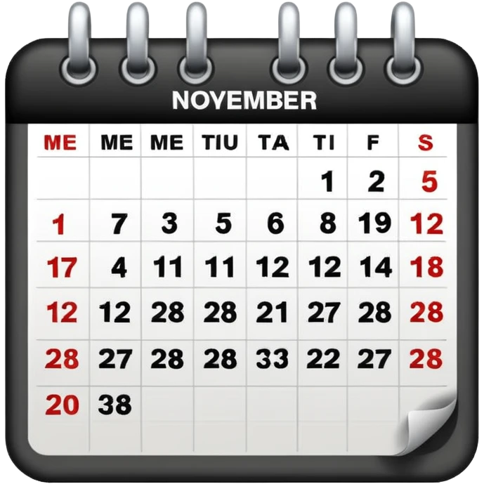 13 november calendar emoji