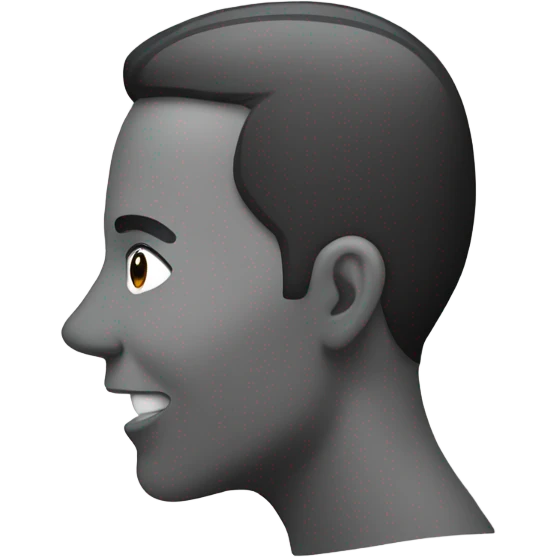 Side profile open the mouth as speaking emoji
