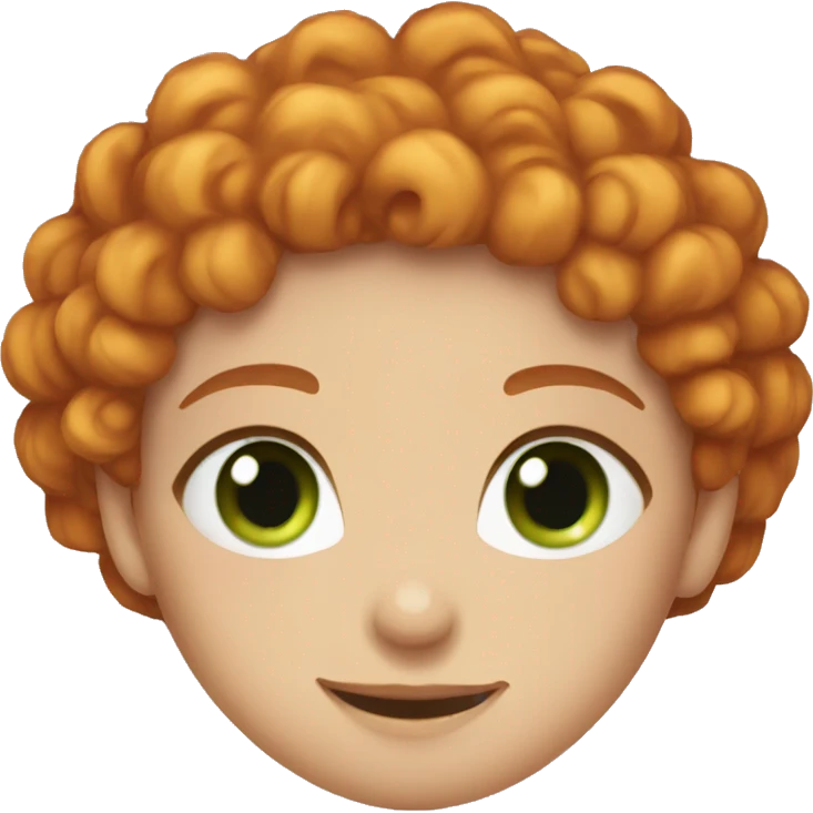 ginger curly green eyes princess emoji