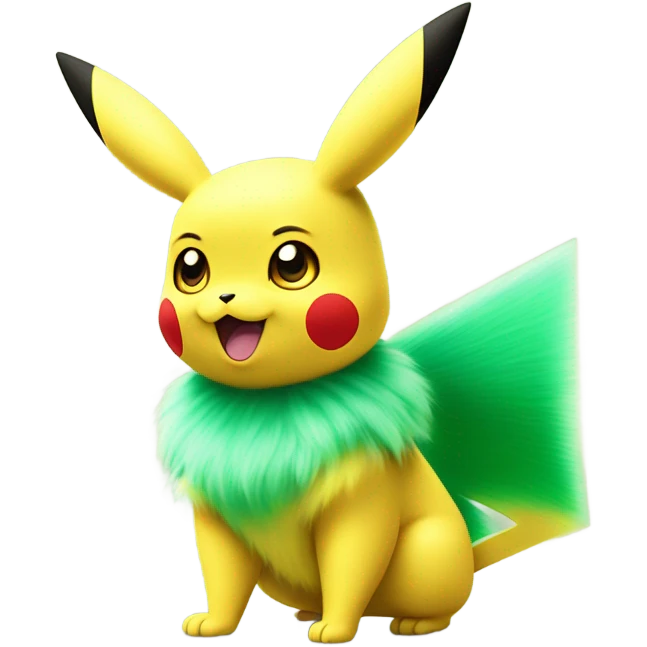 Green pikachu emoji