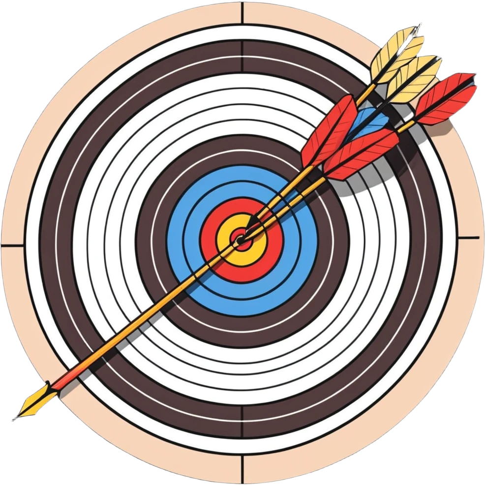 target archery with arrow in center emoji