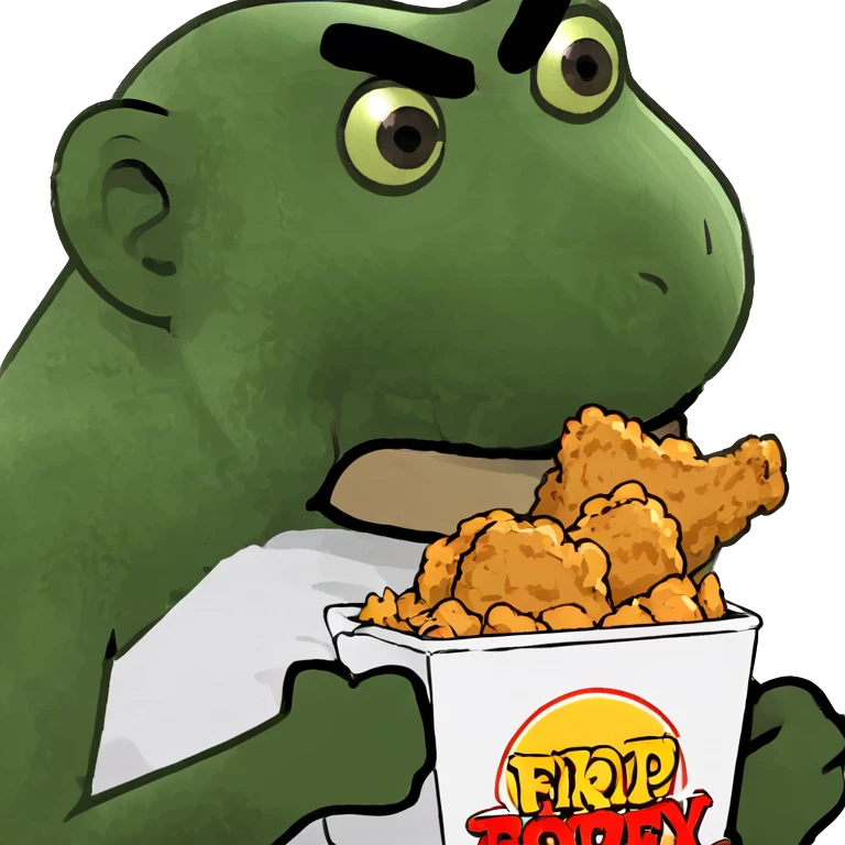 Monkey eating fried chicken  emoji