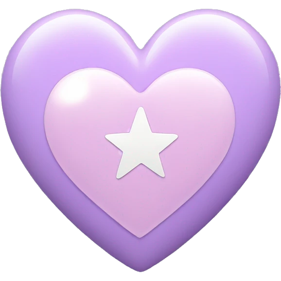 Pastel purple y2k heart with star emoji
