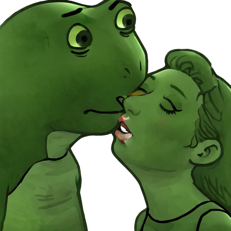 Boy and girl kissing emoji