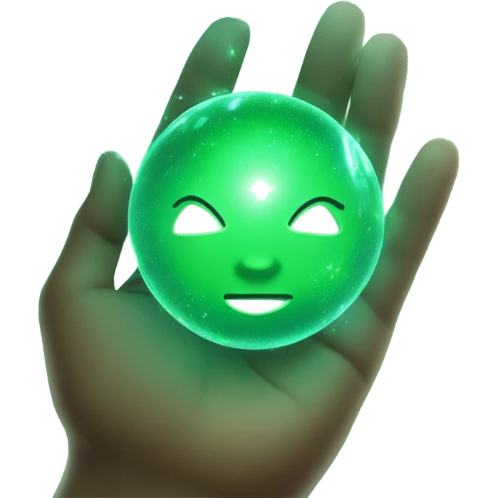 A soft, radiant green aura surrounding the character, with floating sparkles and glowing particles healing nearby allies and making the environment brighter. emoji