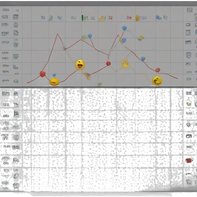 coputer screen with charts emoji