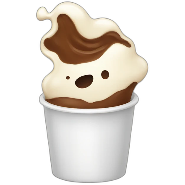 milk eating poop emoji