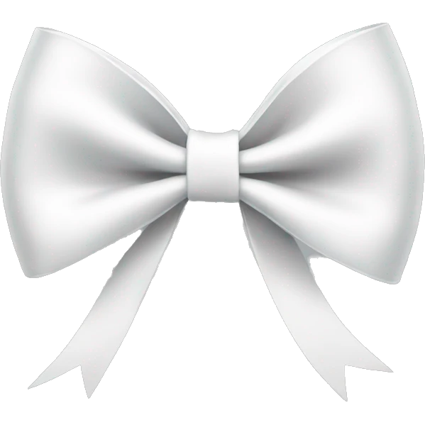 a white bow emoji