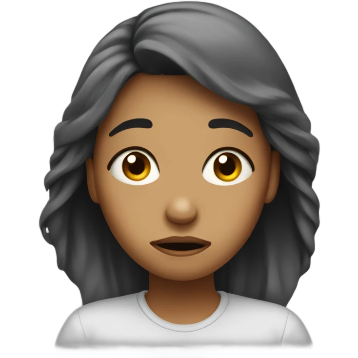 Stressed out girl emoji