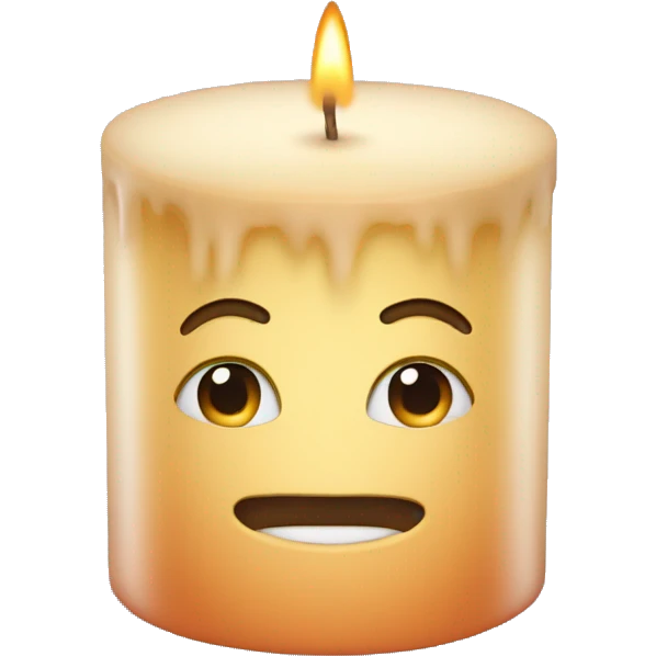 Cute three wick candle emoji