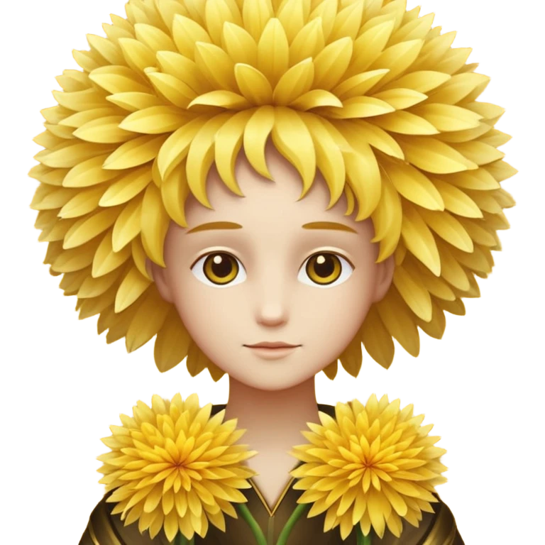 saint dandelion with a golden glow emoji
