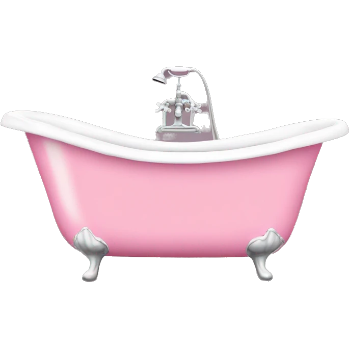Pink vintage bathtub emoji