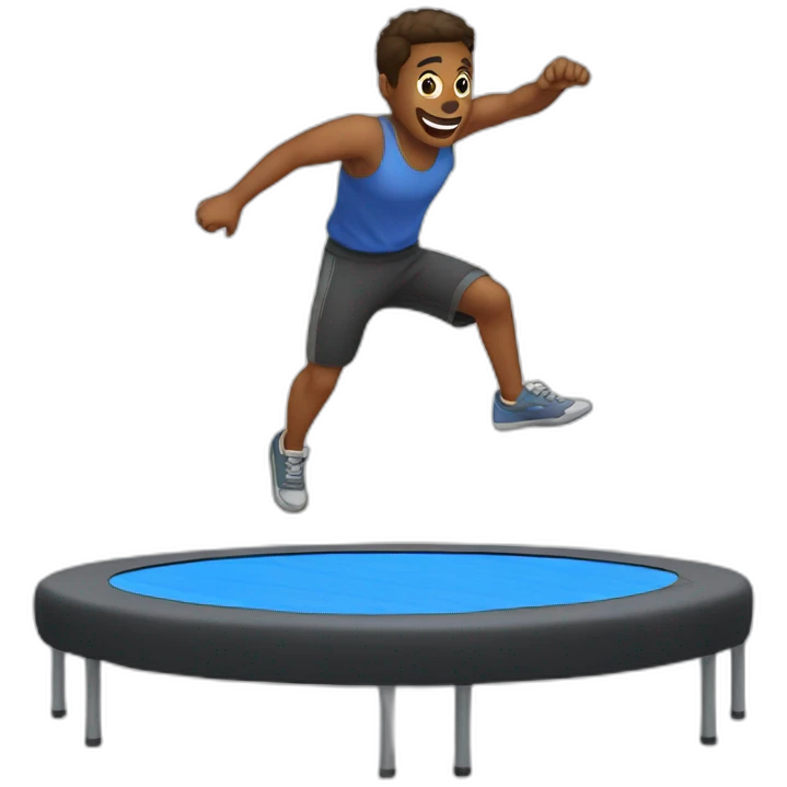 Man jump on trampoline emoji