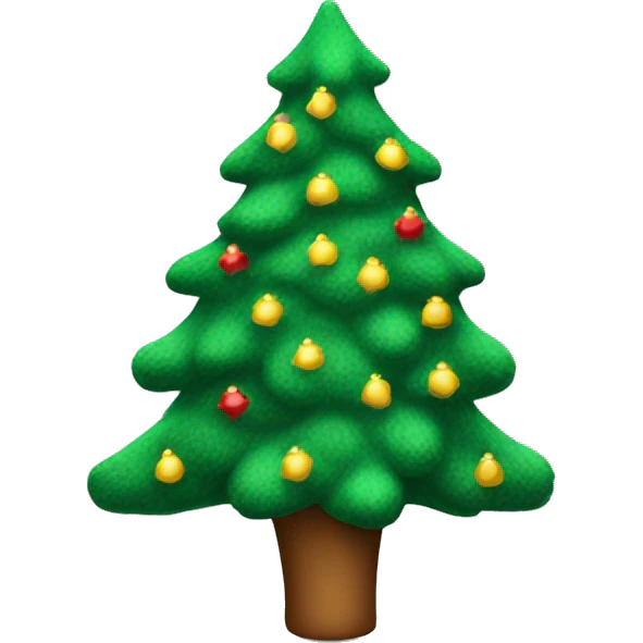 flocked Christmas tree emoji