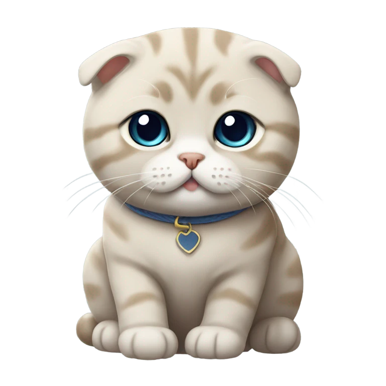 Scottish fold cat emoji