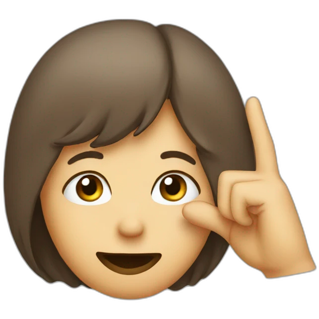 person putting their index finger on their nose emoji