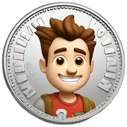 jimmy neutron on a coin emoji