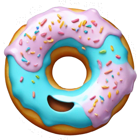 donut with light blue glaze emoji