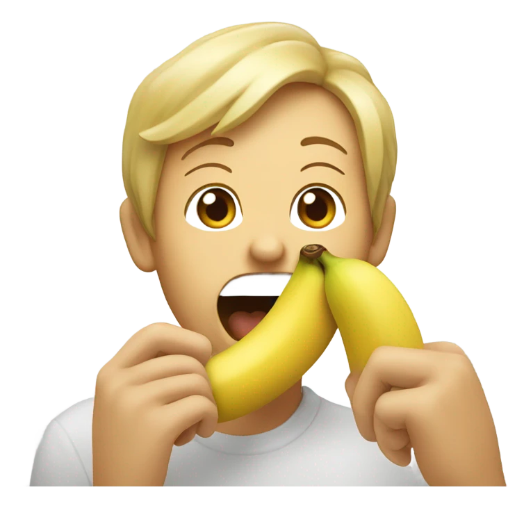 Banana eating emoji