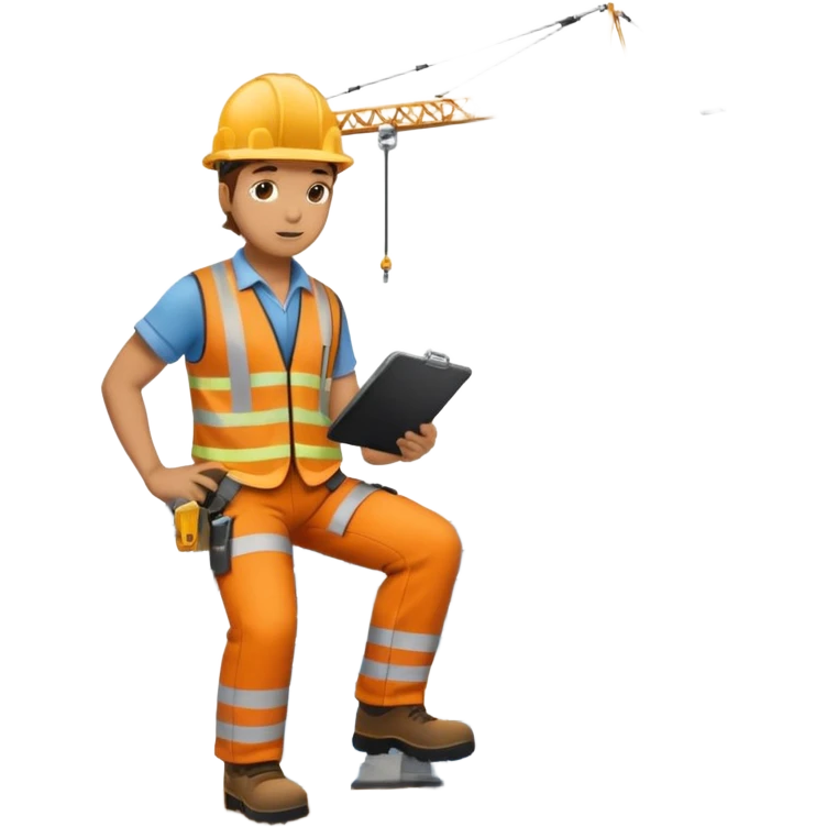 working at height on a building emoji